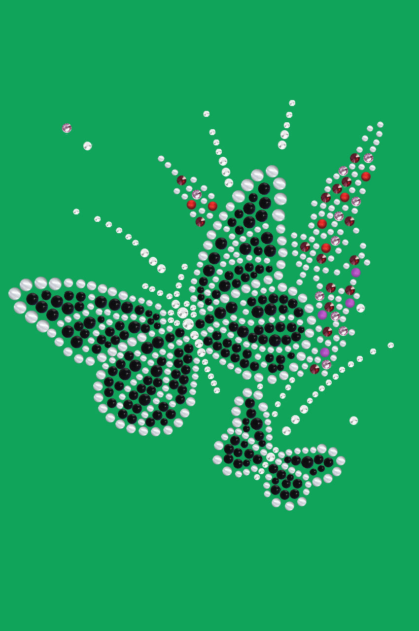 Black Butterfly with Flowers - Bandannas