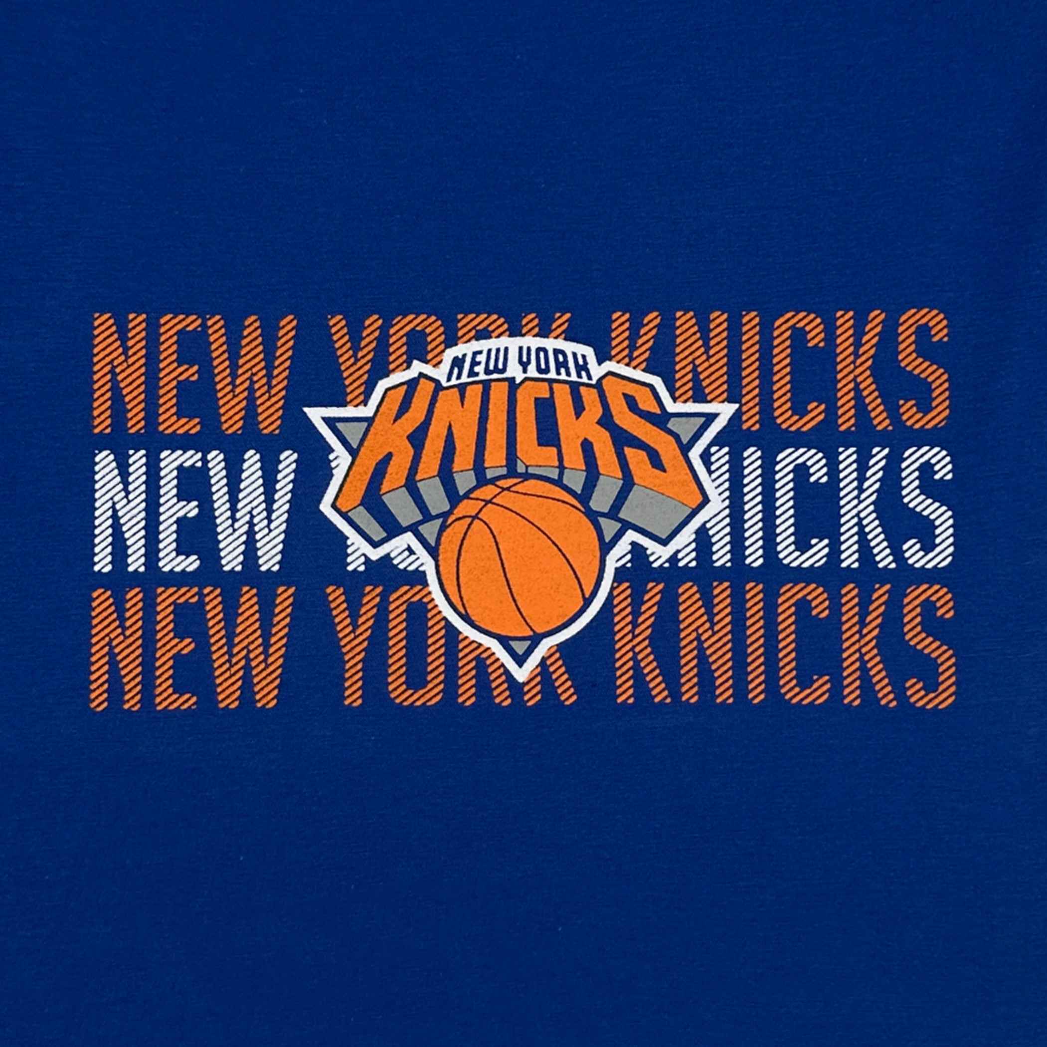 NBA New York Knicks Striped Text Dog T-Shirt