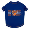 NBA New York Knicks Striped Text Dog T-Shirt