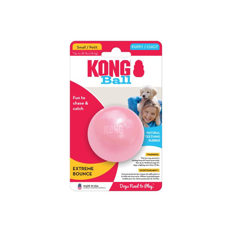 Kong Puppy Ball With Hole Small - HT Animal Supply