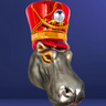 KRG Hippo Head Polish Glass Ornament