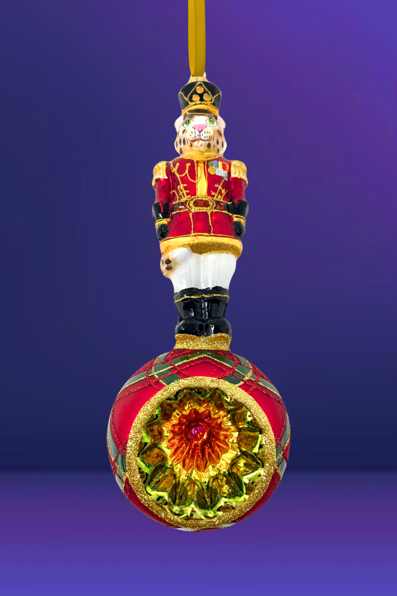 Westminster Leopard Glass Christmas Ornament