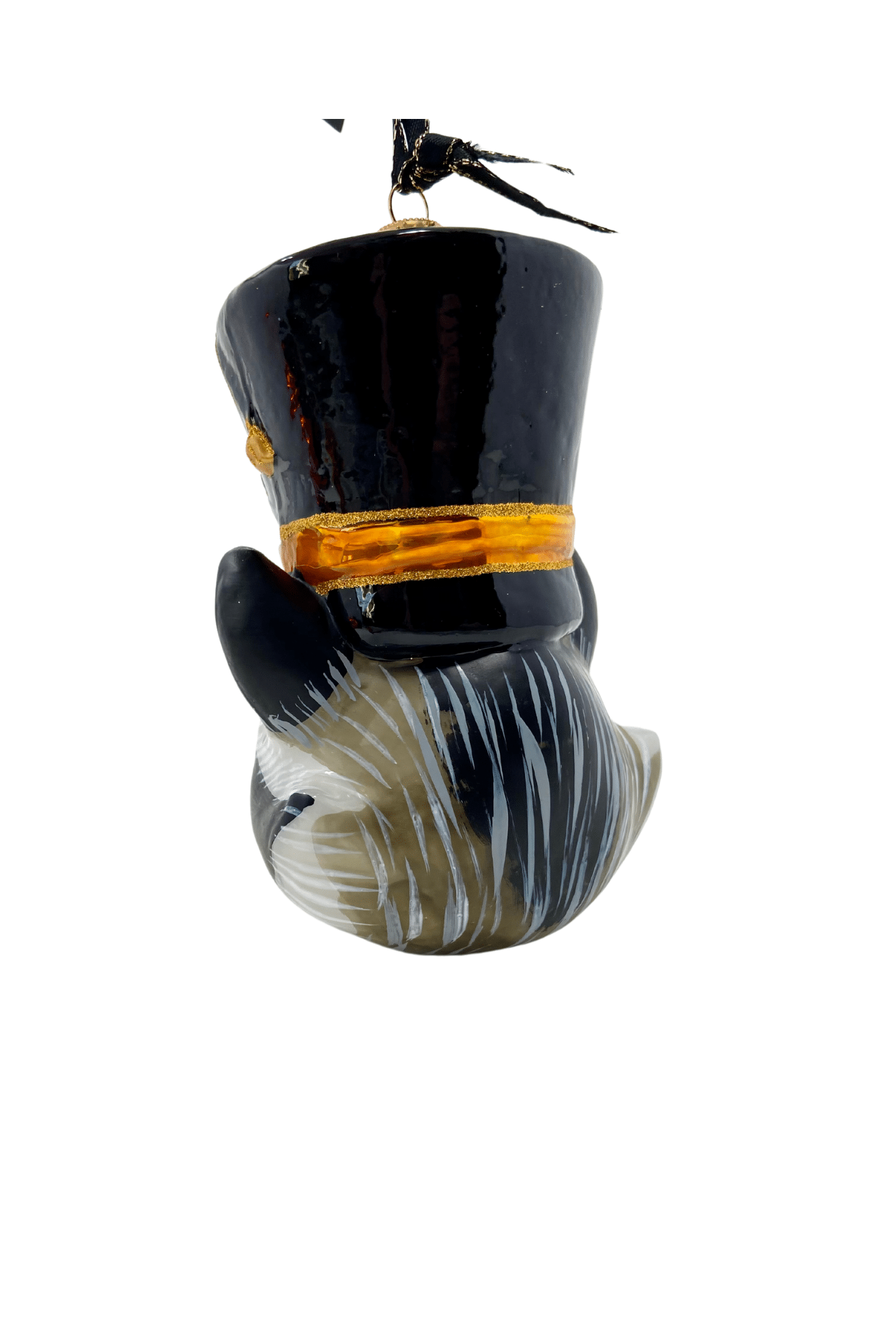 KRG Raccoon Head Polish Glass Ornament