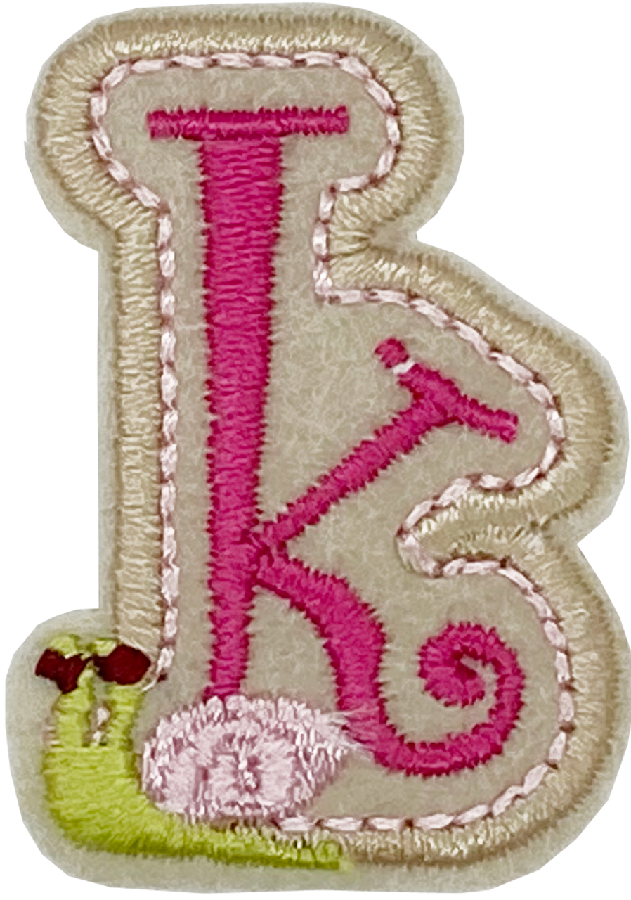 Curly Pink K- Patch