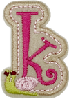 Curly Pink K- Patch