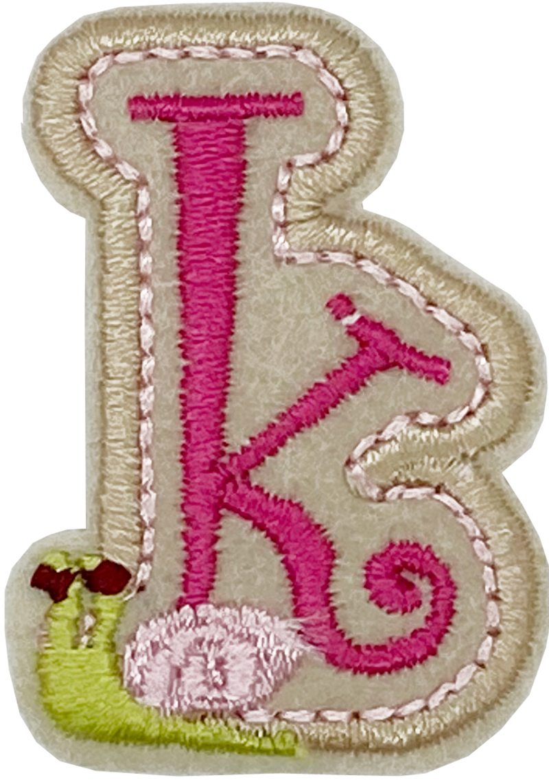 Curly Pink K- Patch