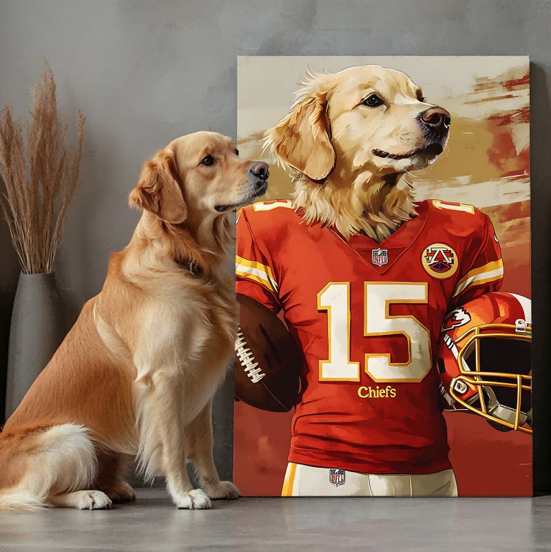 Paws and Play Football Edition Texture Portrait
