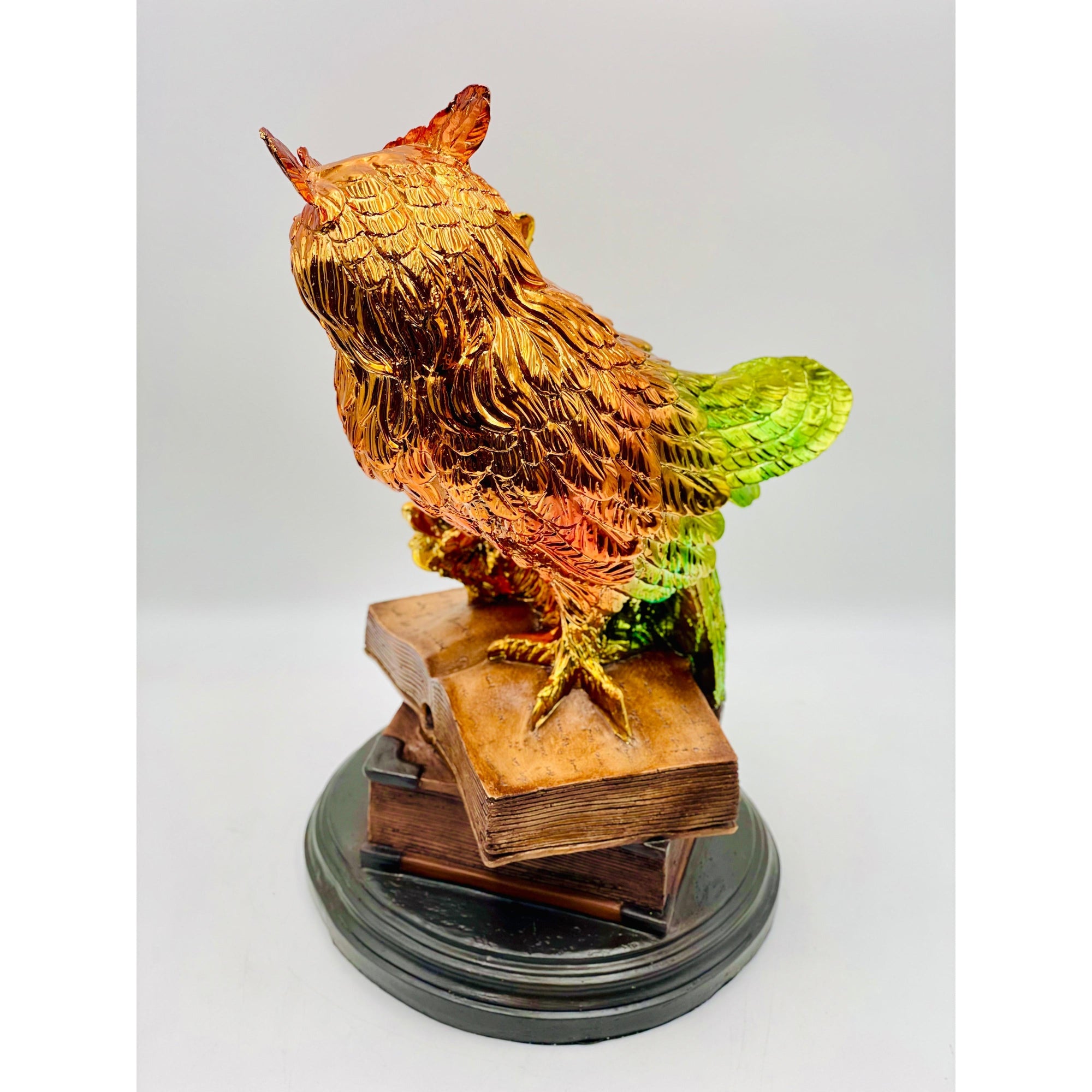 And Iconic Wise Owl Sculpture Chrome Ombre Design