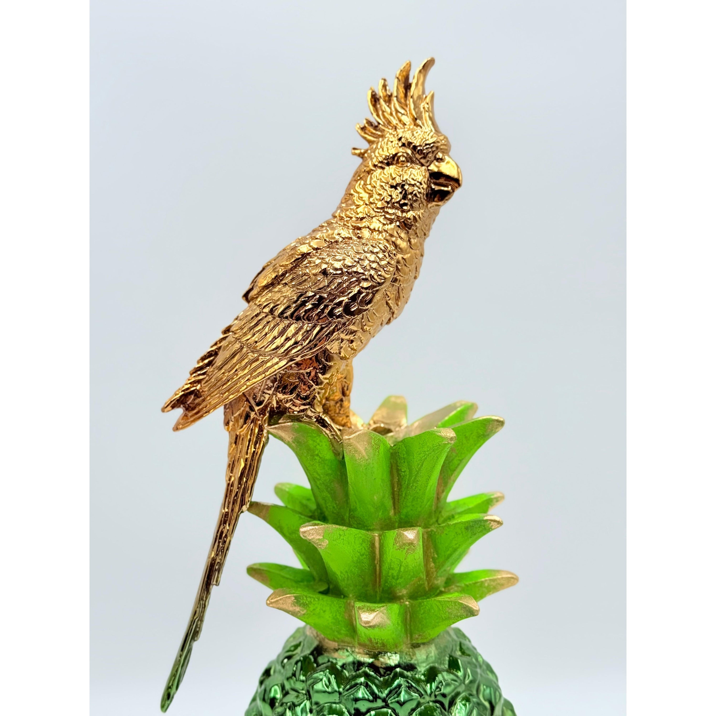 Cockatoo Sculpture - Animal Love Red Chrome Decor Sculpture image 3 - HT Animal Supply