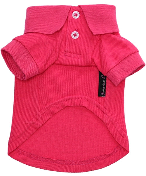 Parisian Pet Polo Dog & Cat Shirt – Comfortable Cotton, Trendy Summer Apparel – Pink-Valentines Day