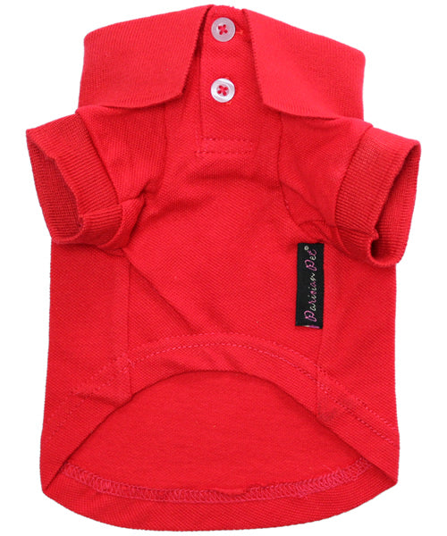 Parisian Pet Polo Dog T-Shirt-Red