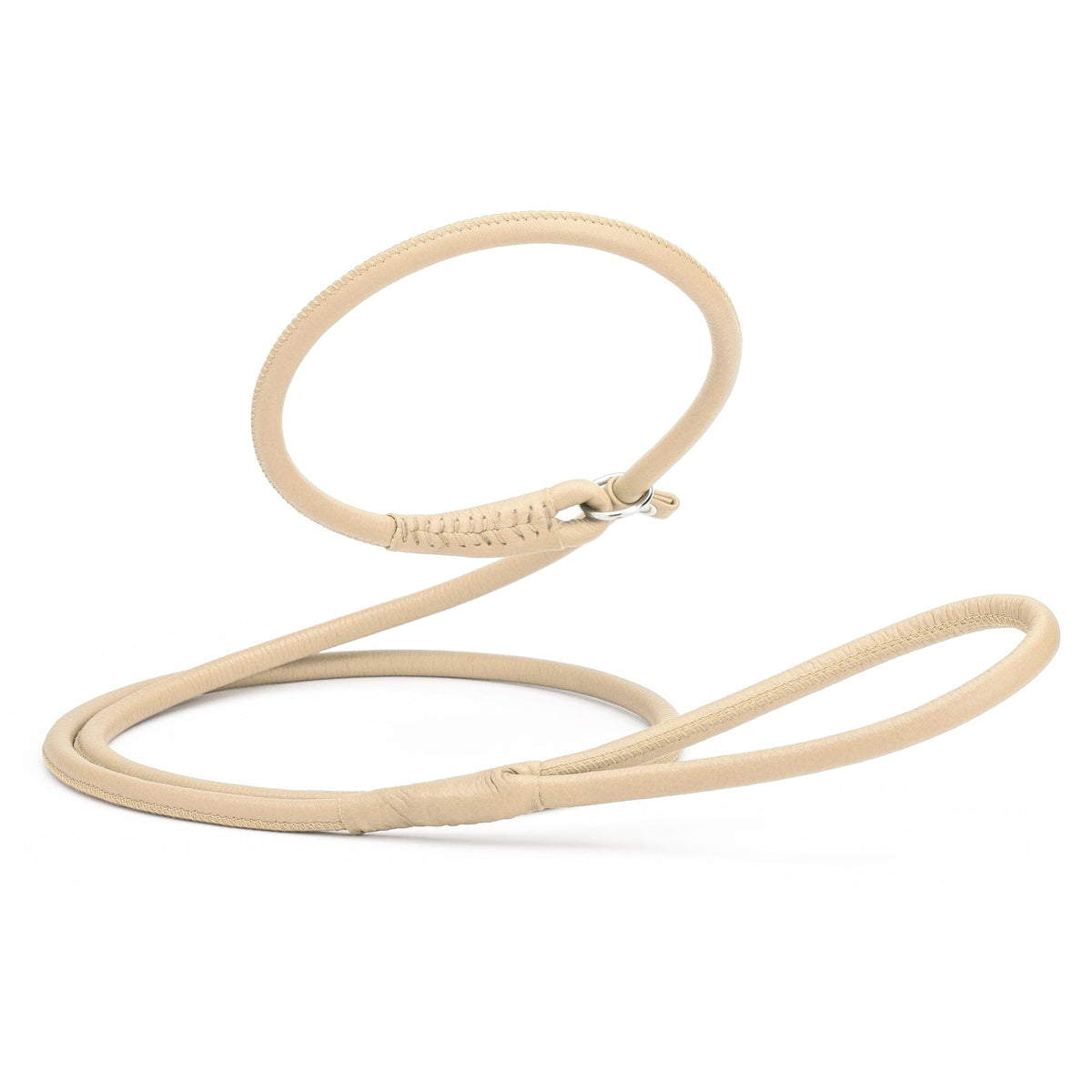 Dogline Soft Leather Round Slip Dog Lead for Dogs