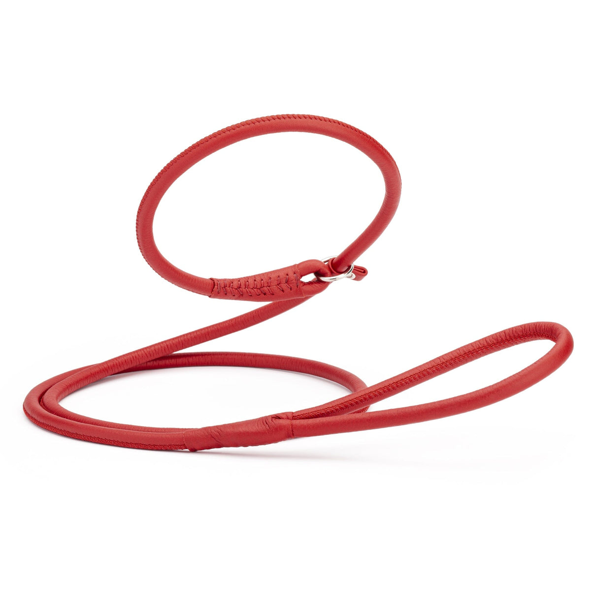 Dogline Soft Leather Round Slip Dog Lead for Dogs