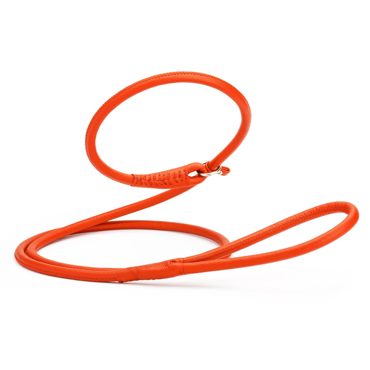 Dogline Soft Leather Round Slip Dog Lead for Dogs