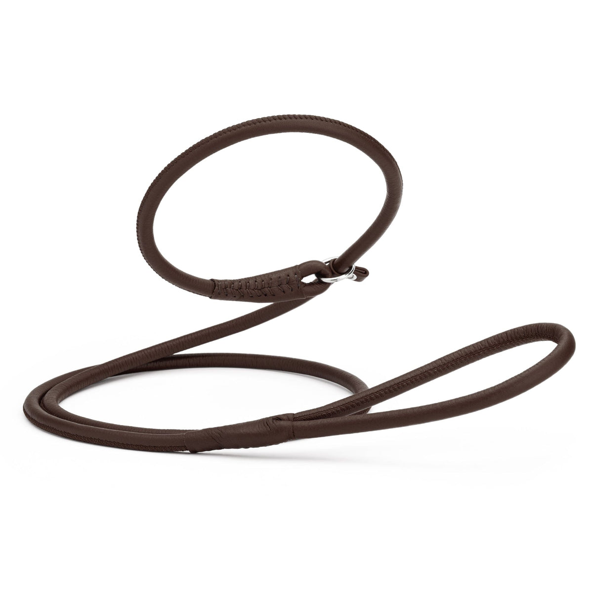 Dogline Soft Leather Round Slip Dog Lead for Dogs