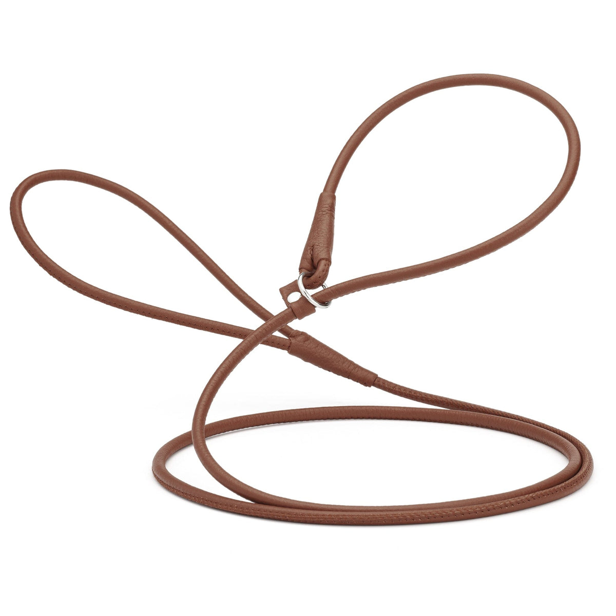 Dogline Soft Leather Round Slip Dog Lead for Dogs
