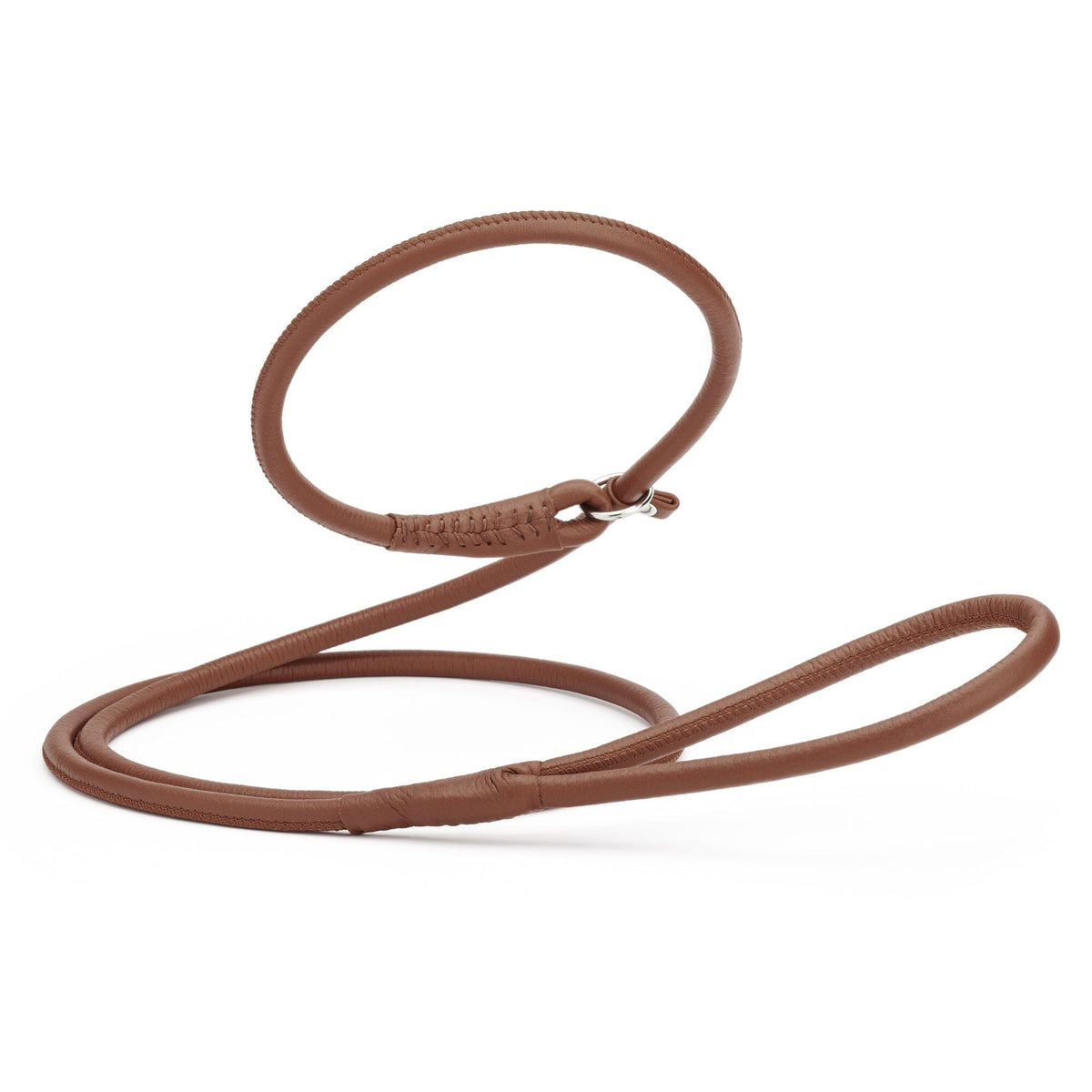 Dogline Soft Leather Round Slip Dog Lead for Dogs