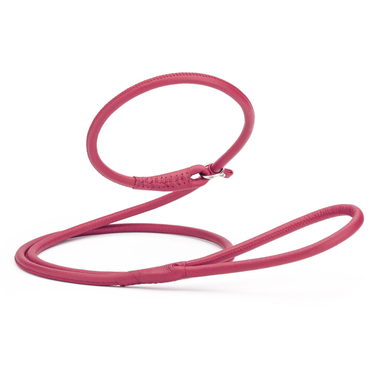 Dogline Soft Leather Round Slip Dog Lead for Dogs