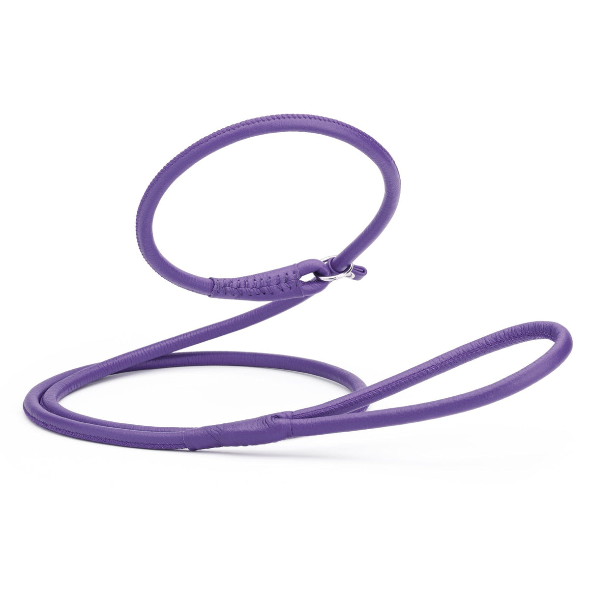Dogline Soft Leather Round Slip Dog Lead for Dogs
