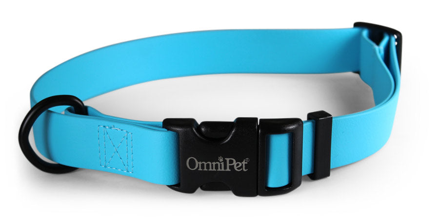 Light Blue Carnival Biothane Dog Collar / Lead