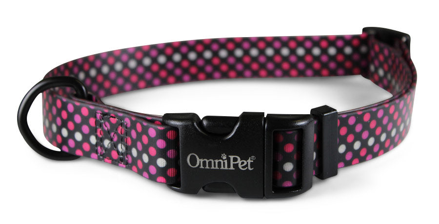 Polka Neon Attitudz Biothane Dog Collar / Lead