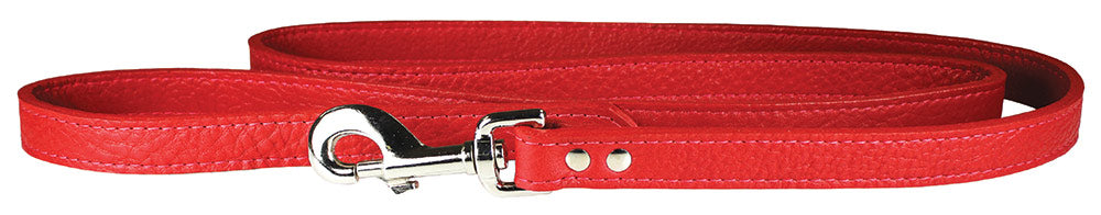 Ruby Luxe Leather Dog Collar / Lead