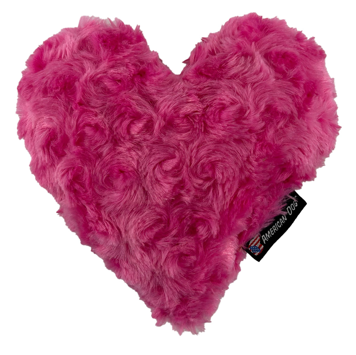 Lucky Dog Pink Heart Plush Dog Toy