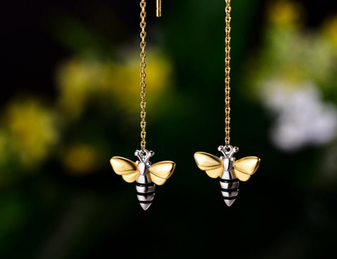 Bee Threader Earrings