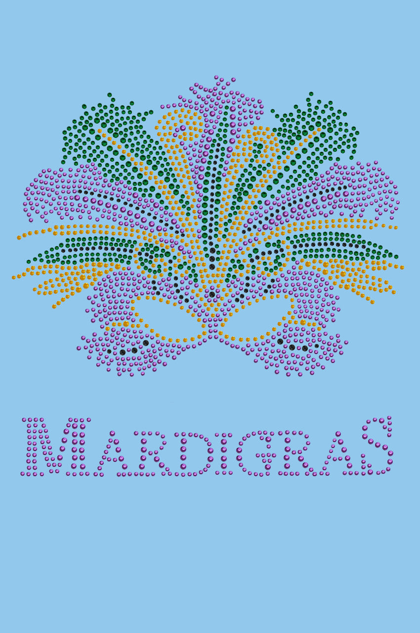 Madi Gras with Mask - Womens T-shirt