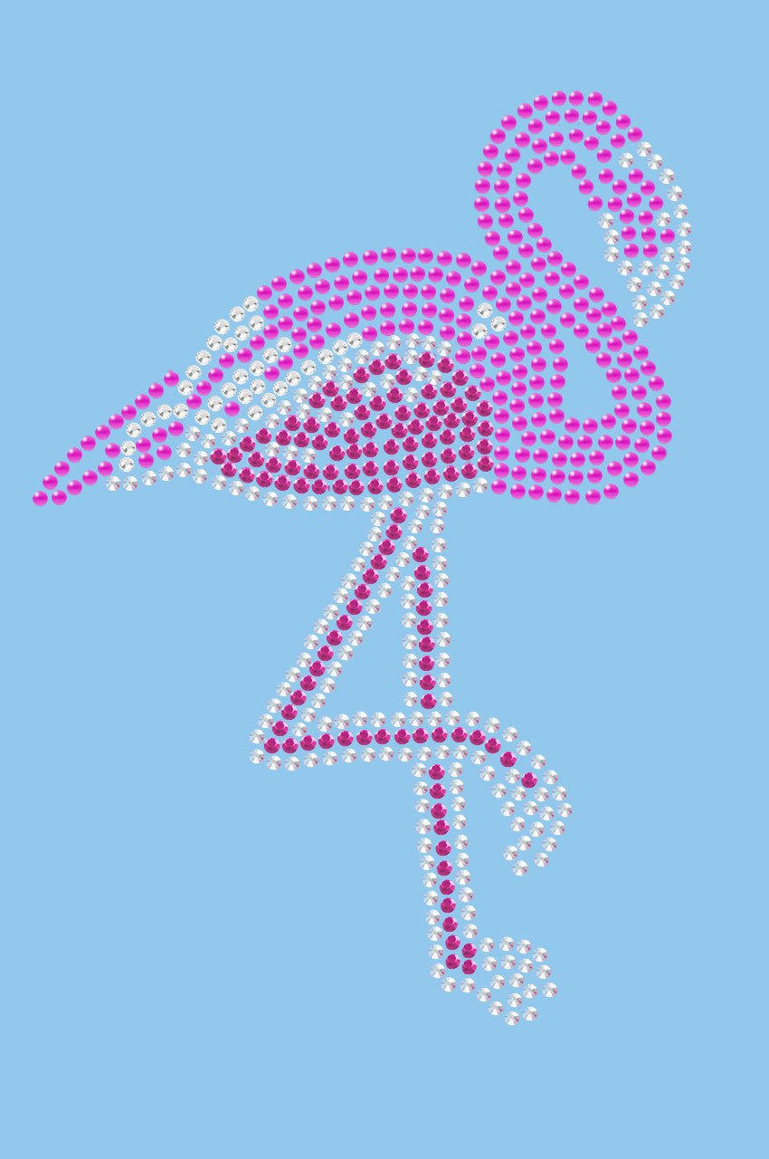 Pink Flamingo (Iridescent - AB) - Womens T-shirt