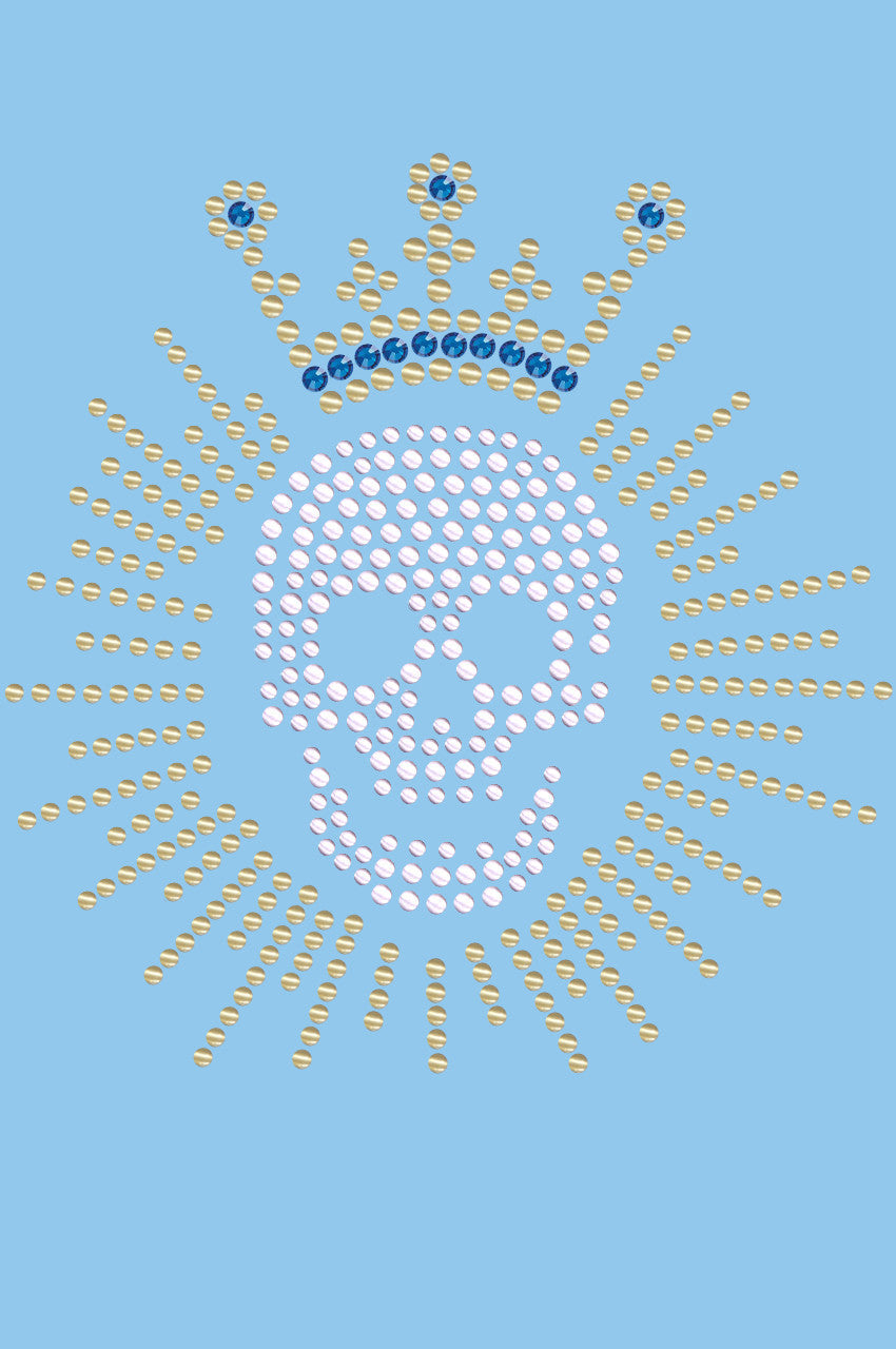 Skull with Austrian crystal Crown - Womens T-shirt