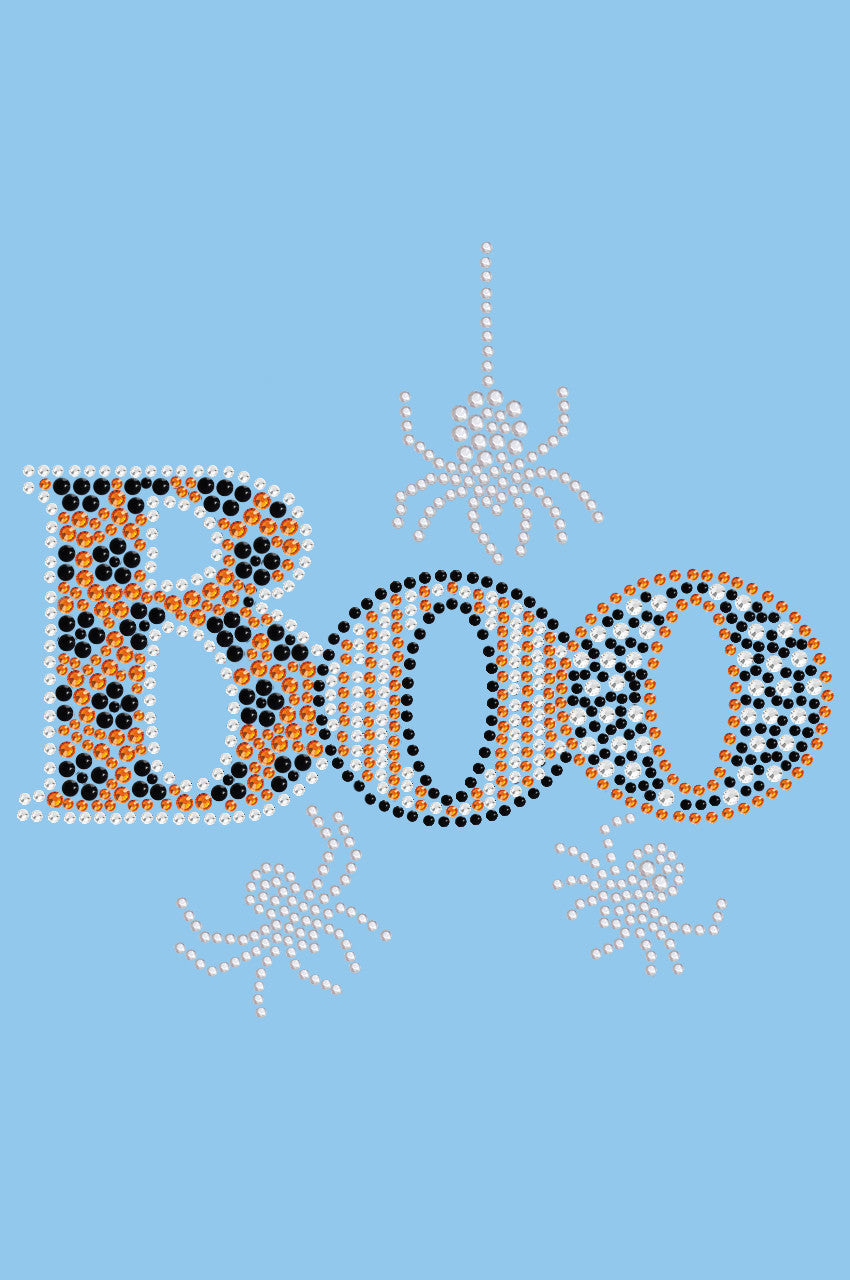 Boo with Silver Spiders - Womens T-shirt