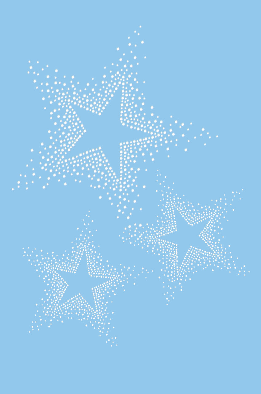 Three Stars (Clear Rhinestones) - Womens T-shirt