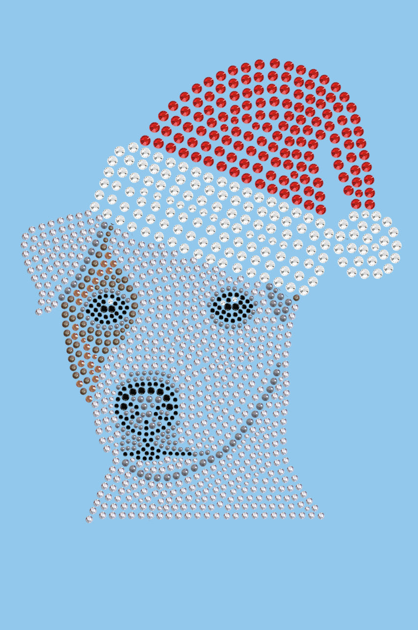 Jack Russell Terrier with Santa Hat - Womens T-shirt