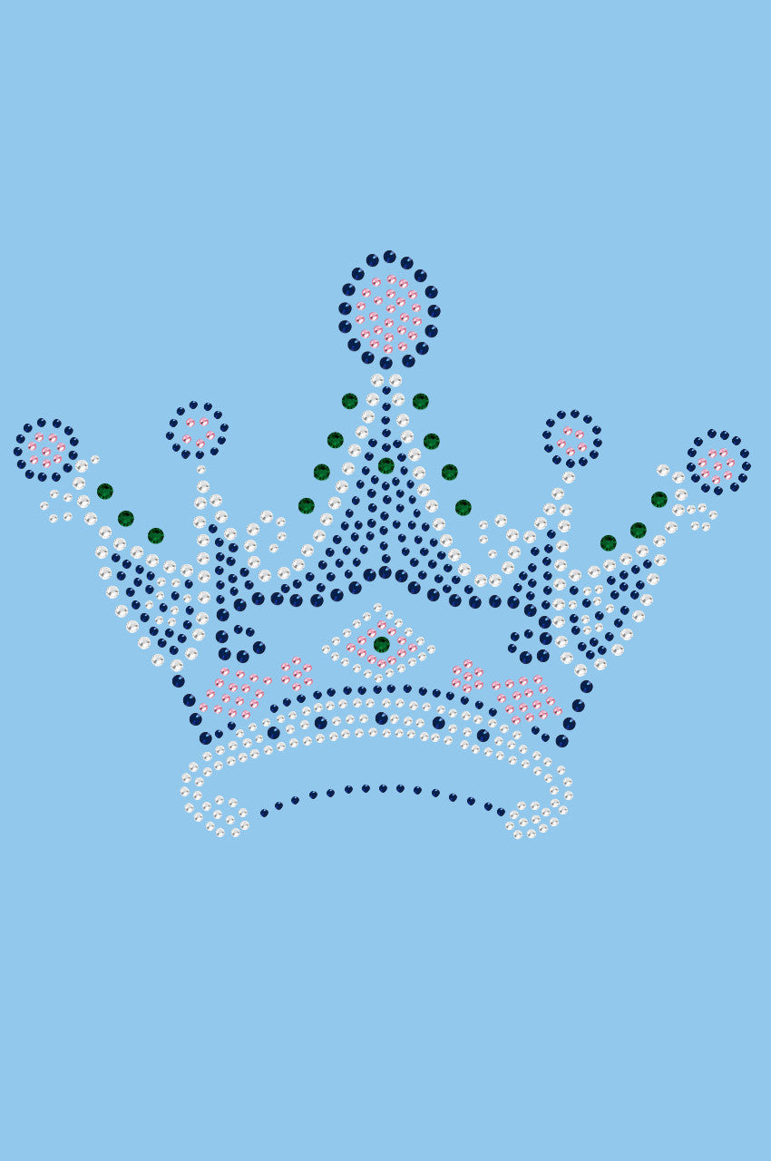 Crown 16 ( Clear, Blue, Green, & Pink)- Womens T-shirt