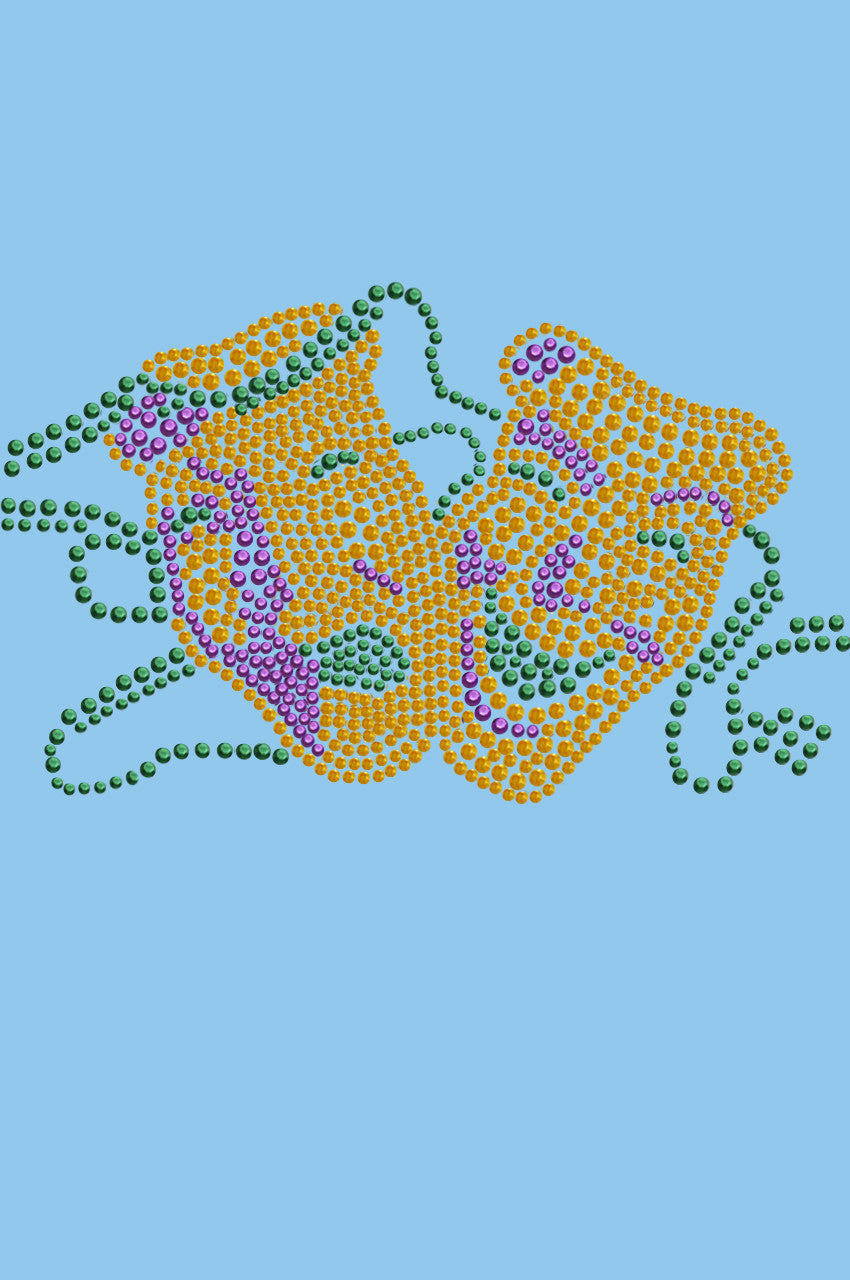 Gold Theater Comedy Tragedy Mask - Women's T-shirt