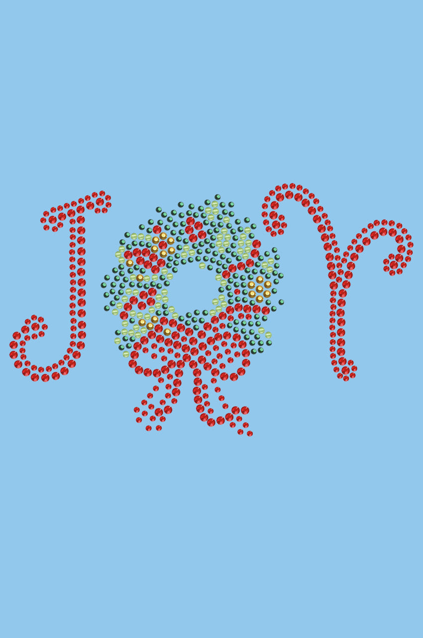 Joy Christmas Wreath - Womens T-shirt