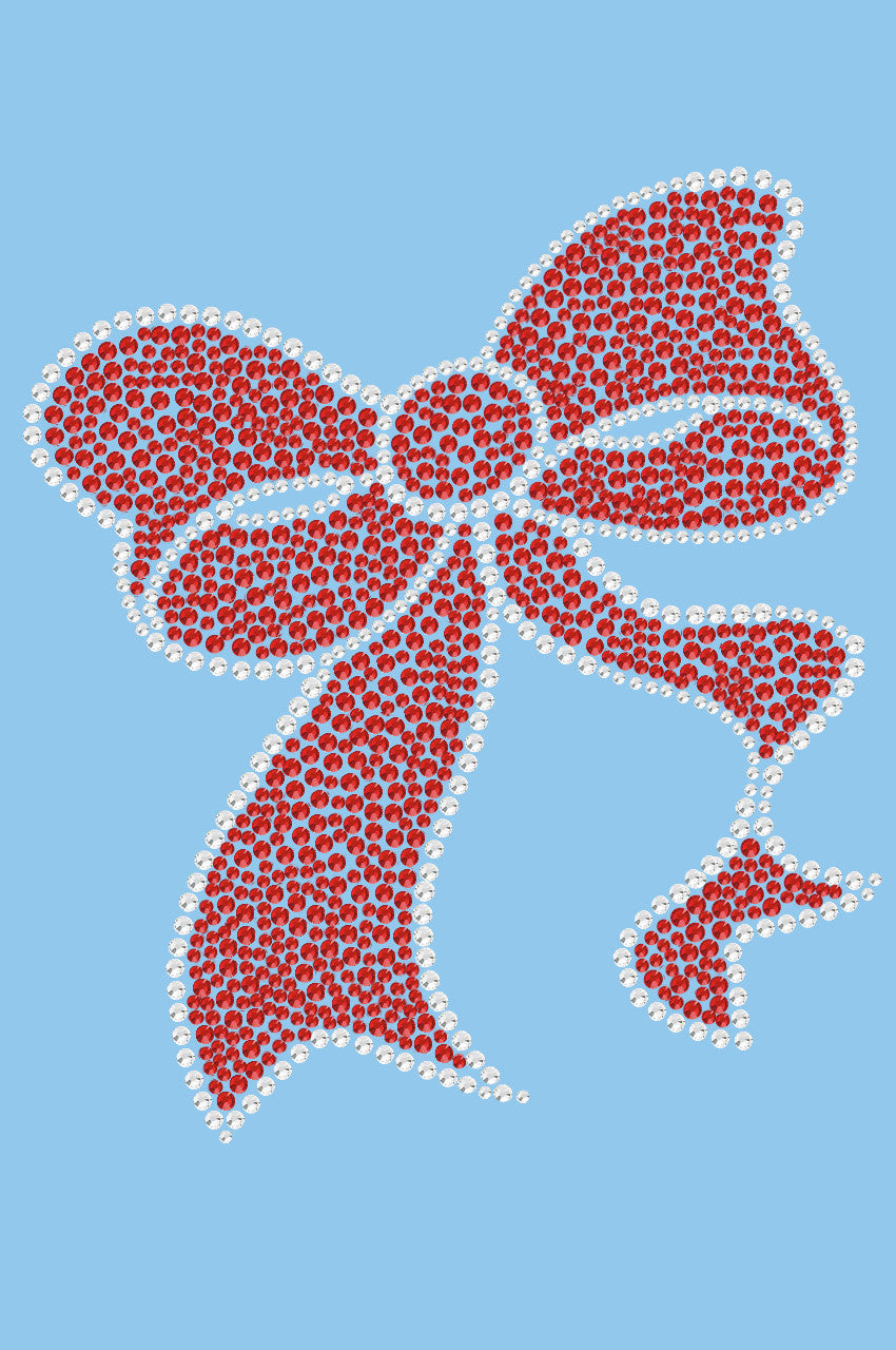 Red Rhinestone Bow - Womens Tee