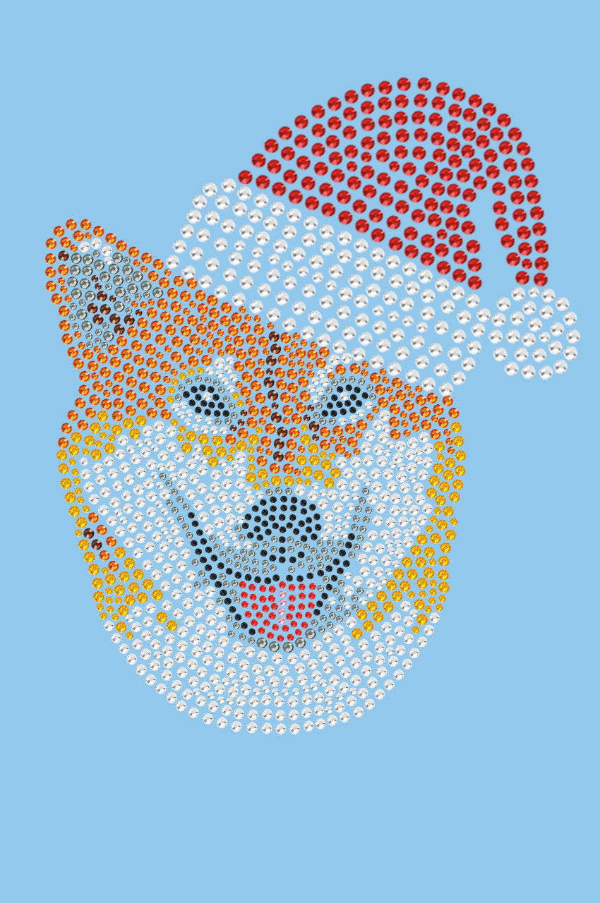 Shiba Inu with Santa Hat - Womens Tee