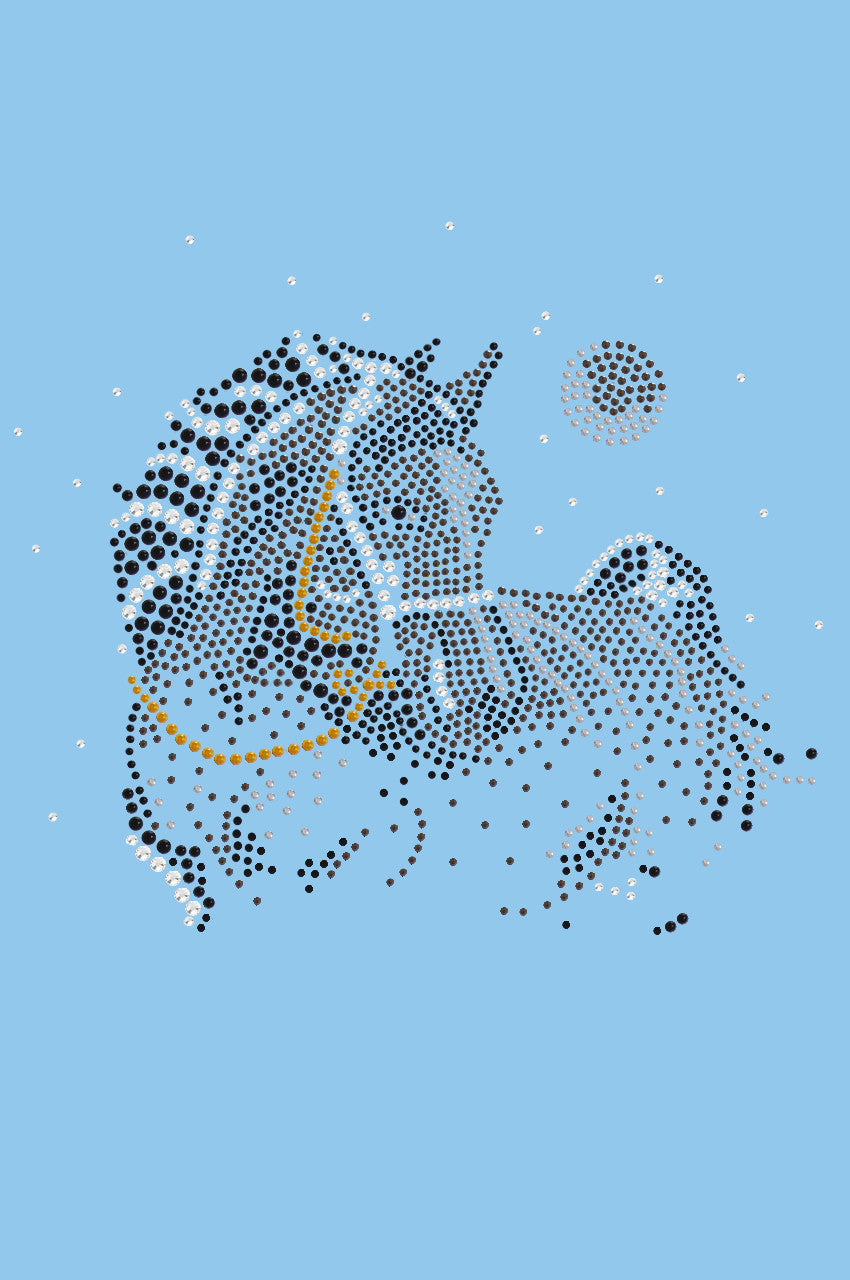 Horse with Stars & Moon - Womens T-shirt