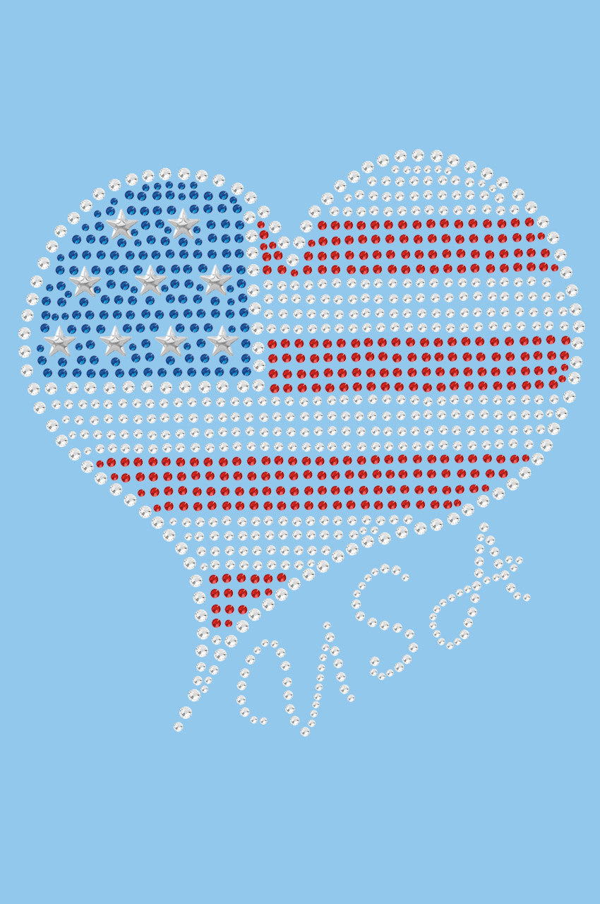 Patriotic American Heart 3 - Womens T-shirt