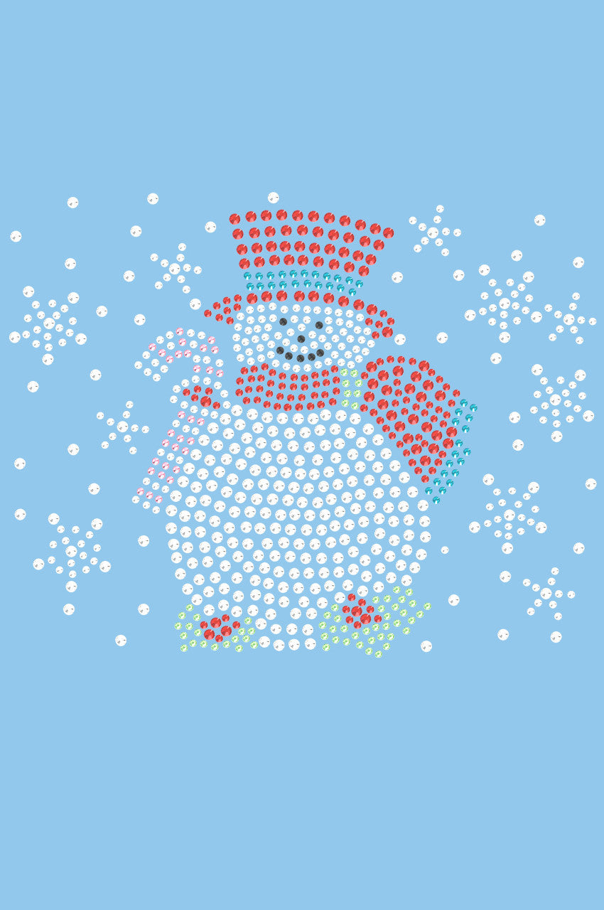 Snowman with Snowflakes - Womens T-shirt