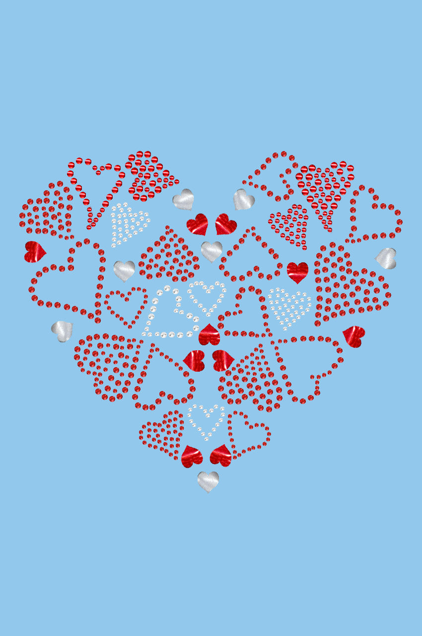 Red Heart with Hearts - Womwns Tee