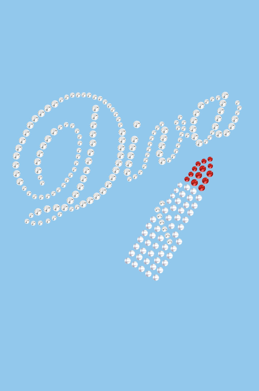 Diva with Austrian crystal Red Lipstick - Women's T-shirt