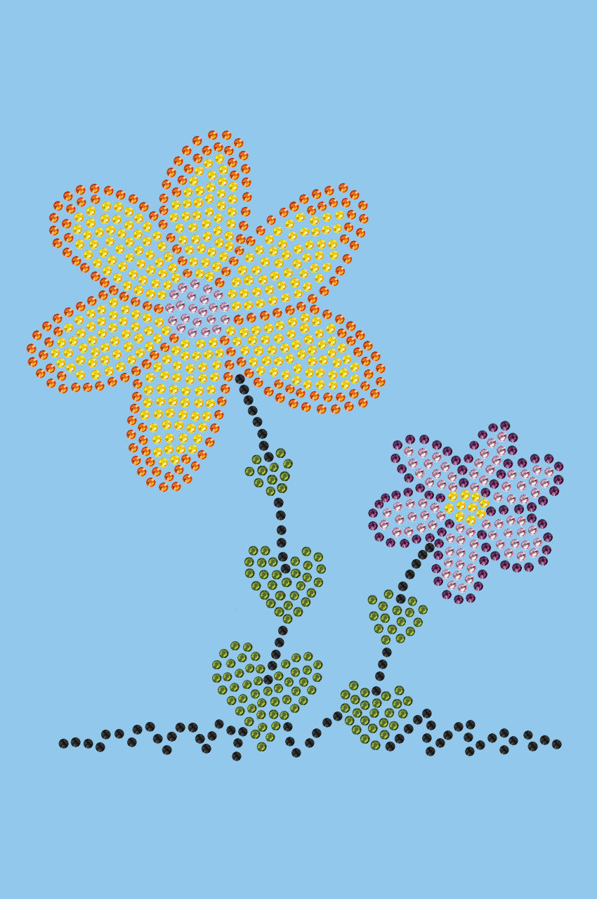 Orange & Purple Flowers - Women's T-shirt