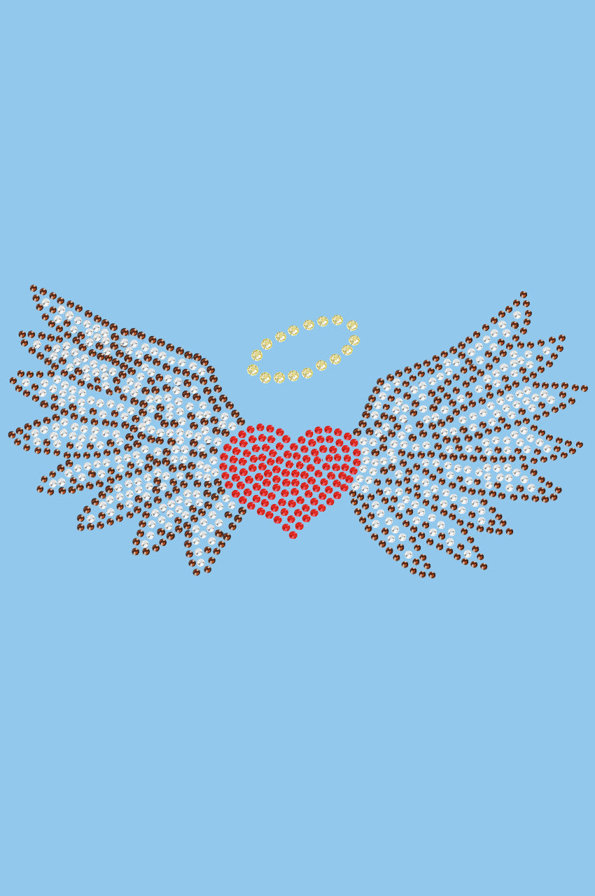 Heart with Wings & Halo - Womens T-shirt
