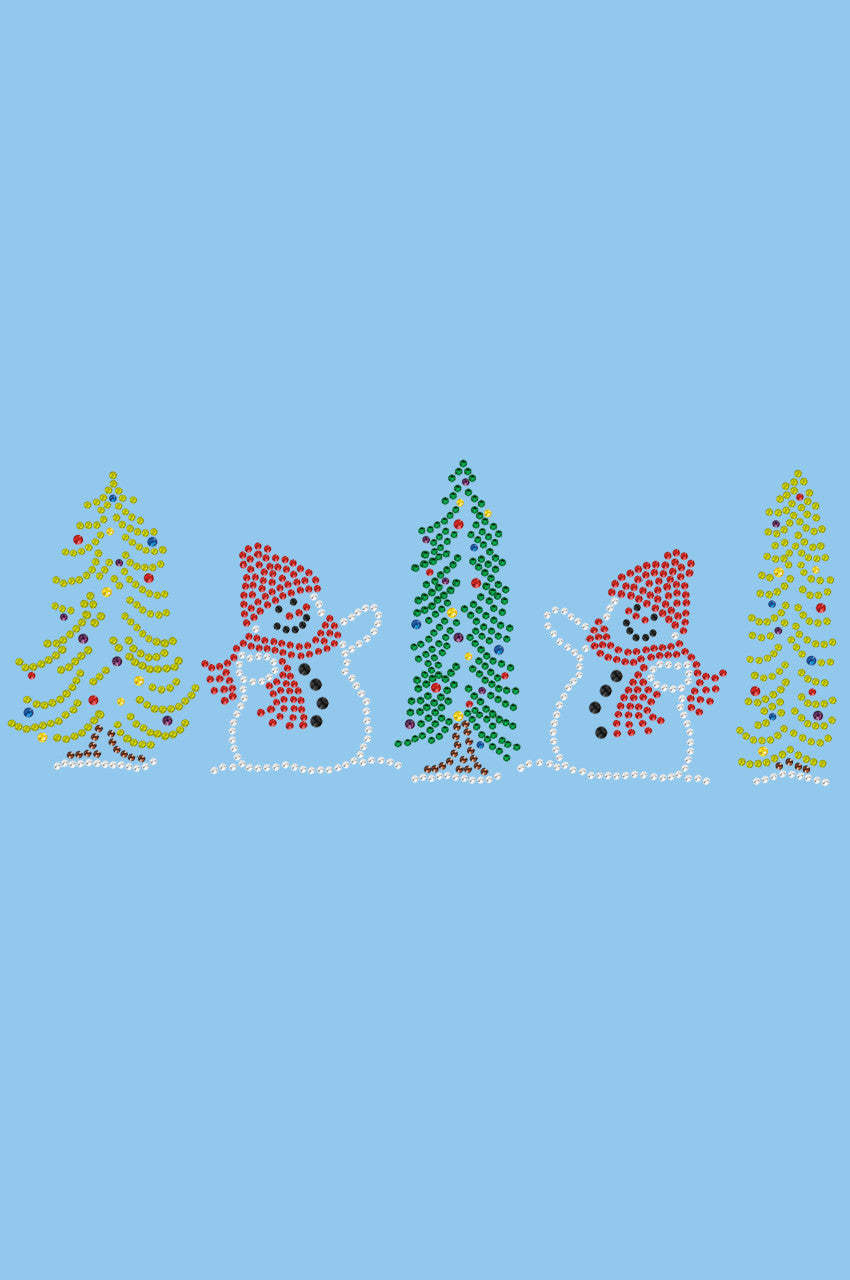 Two Snowmen in Trees - Women's T-shirt