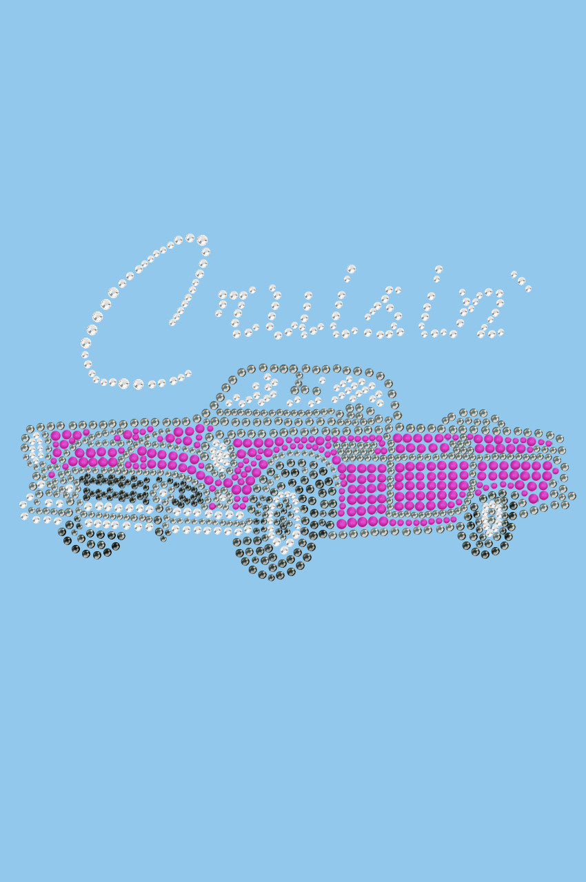 Cruisin Pink Convertible - Womens T-shirt