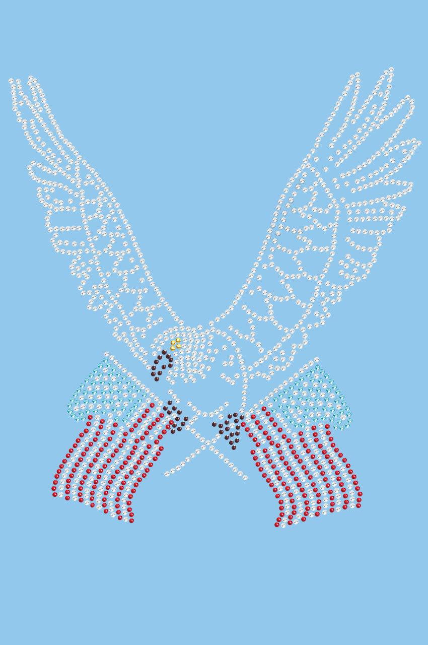 Eagle with Flags - Womens T-shirt