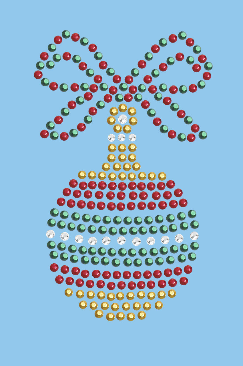 Red, Green, & Gold Christmas Ornament - Bandana